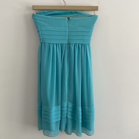 David's Bridal Blue Strapless Sundress for Prom - Picture 5 of 5